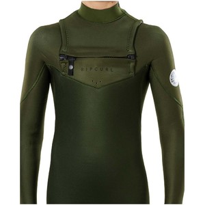 2022 Rip Curl Junior Dawn Patrol Performance Eco 3/2mm Chest Zip Wetsuit WSM9KV - Green